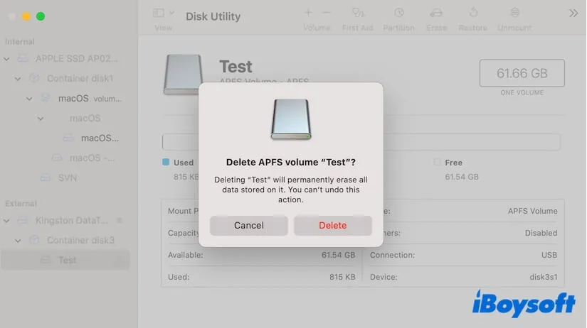 Cách khắc phục lỗi  Writable Disk is Needed  khi xóa ổ USB (Lỗi -69772) 