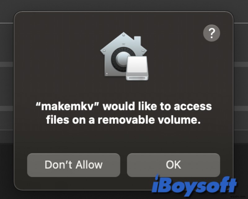 Giải quyết Cảnh báo macOS Sonoma: Ứng dụng muốn truy cập tệp trên ổ đĩa có thể tháo rời
