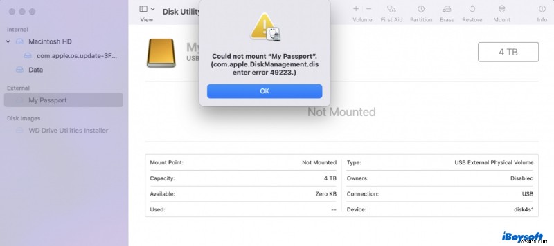 Sửa lỗi com.apple.DiskQuản lý.disenter 49223 trên macOS – Các bước nhanh để gắn ổ đĩa ngoài của bạn 