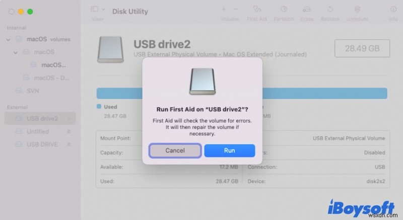 Cách giải quyết  Không thể tạo thư mục mới  trên ổ USB của máy Mac 