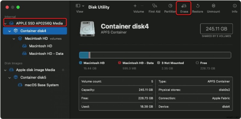 Sửa lỗi  Không thể sửa đổi bản đồ phân vùng  (Mã 69874 &69803) trên macOS 