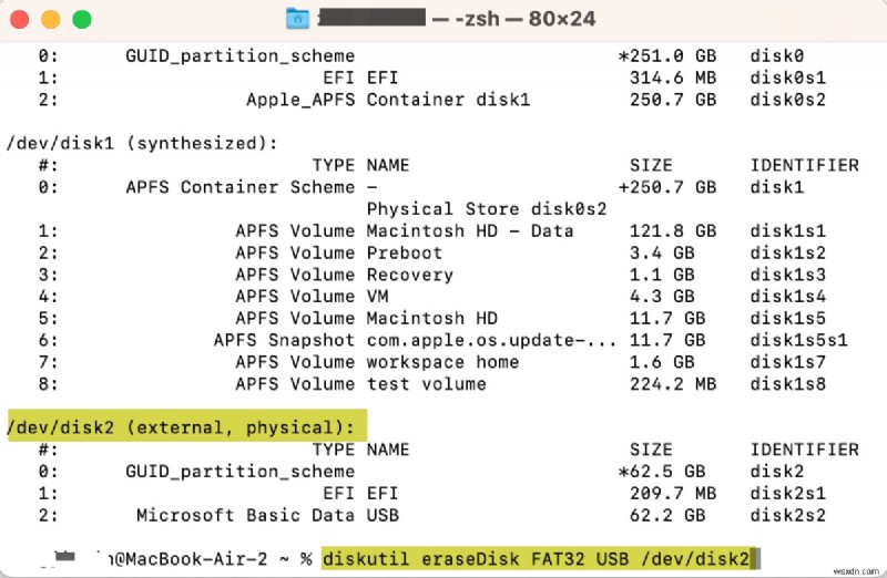 Sửa lỗi macOS Disk Utility 69760:“Không thể ghi vào khối cuối cùng của thiết bị” 