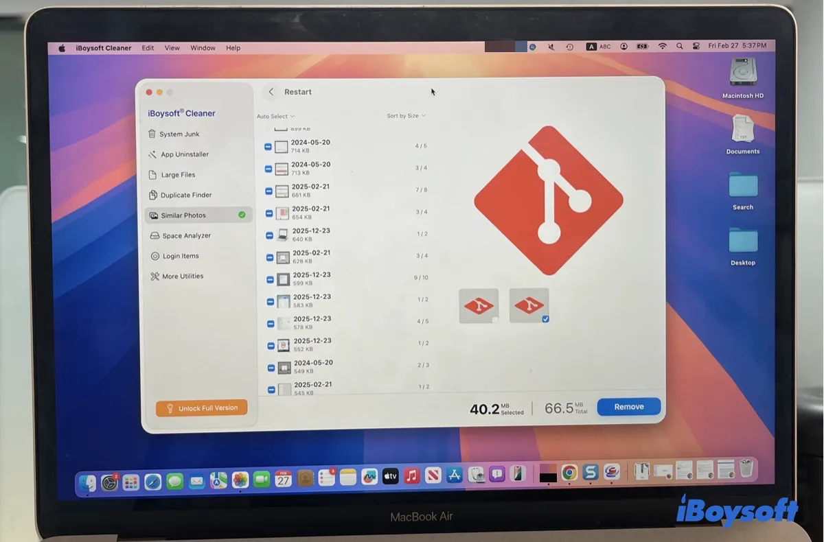 Xóa ảnh trùng lặp trên máy Mac khi ứng dụng Ảnh không phát hiện ra chúng 