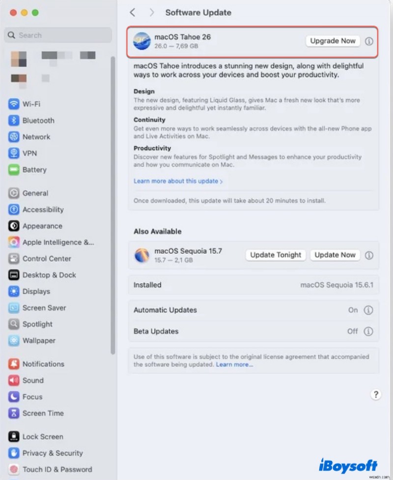 Khắc phục sự cố macOS Tahoe 26.3.1:Các bản sửa lỗi cần thiết cho các sự cố thường gặp