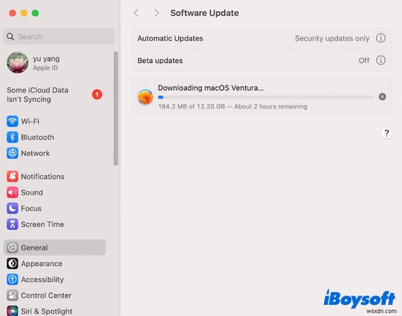 Tải xuống bản cập nhật và cài đặt macOS 13 Ventura – Trung tâm cập nhật và bảo mật 