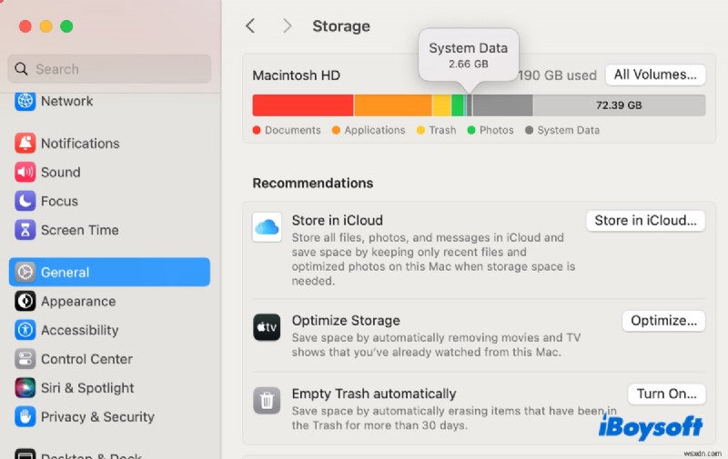 Cách thu nhỏ dữ liệu hệ thống trên macOS và giải phóng dung lượng lưu trữ 