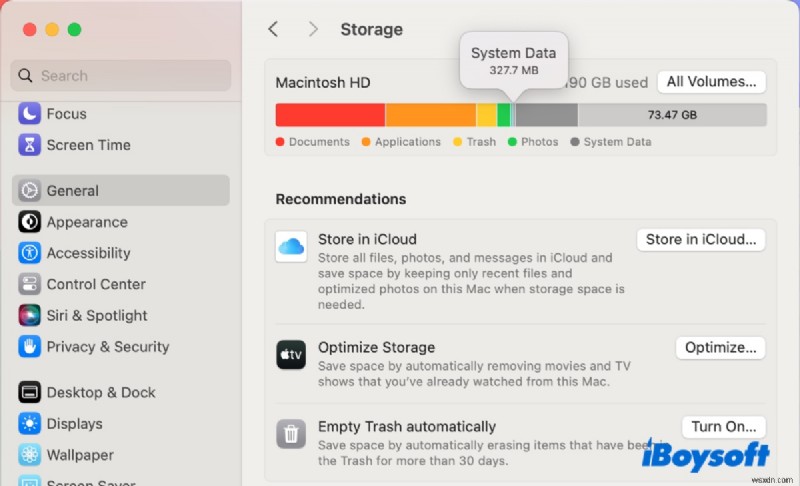 Cách thu nhỏ dữ liệu hệ thống trên macOS và giải phóng dung lượng lưu trữ 