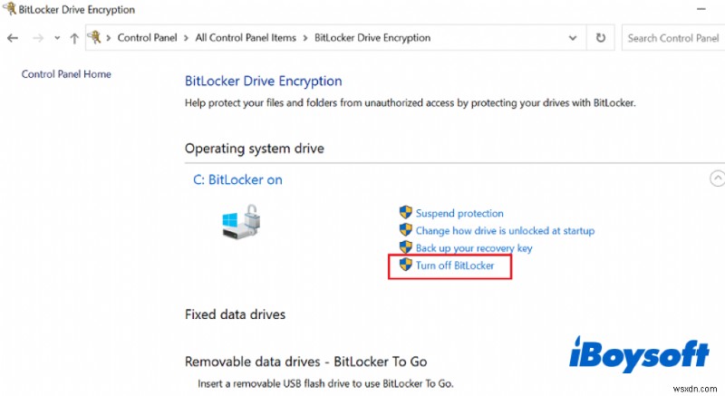 Giải quyết lỗi  Tham số không chính xác  trên các ổ đĩa được mã hóa BitLocker 