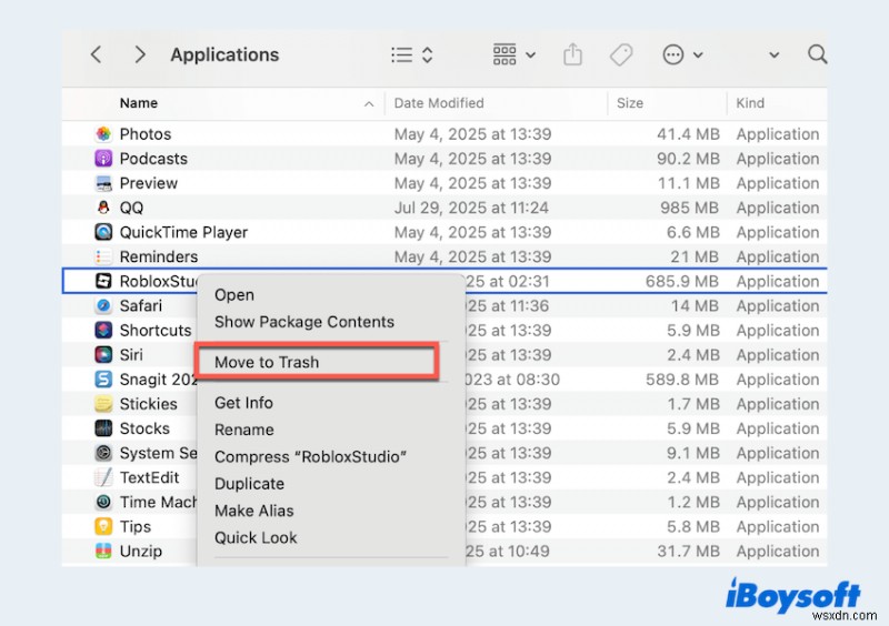 Hướng dẫn toàn diện:Gỡ cài đặt sạch Roblox khỏi máy Mac của bạn trong 5 bước đơn giản