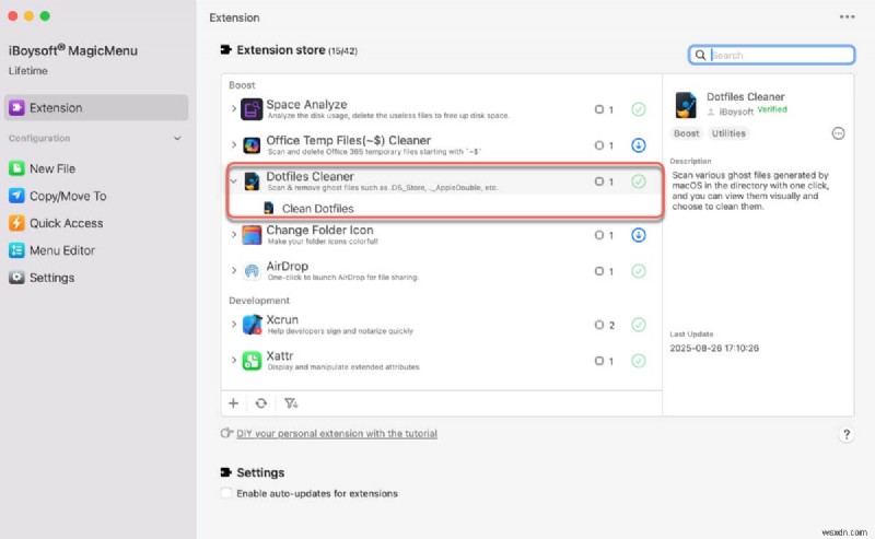 Dễ dàng xóa các tệp ._ ẩn trên máy Mac bằng Dotfiles Cleaner 