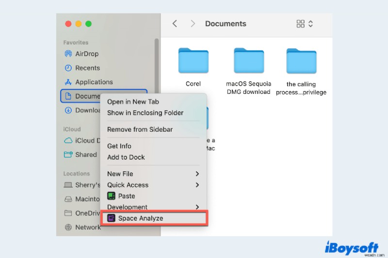 Dễ dàng phân tích không gian thư mục Mac với tiện ích mở rộng iBoysoft MagicMenu 