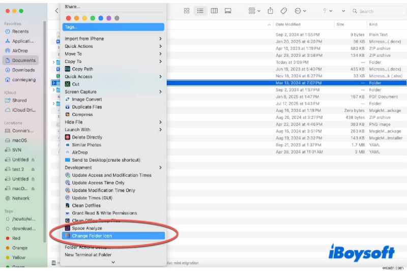 Dễ dàng thay đổi biểu tượng thư mục trên máy Mac bằng iBoysoft MagicMenu:Hướng dẫn từng bước