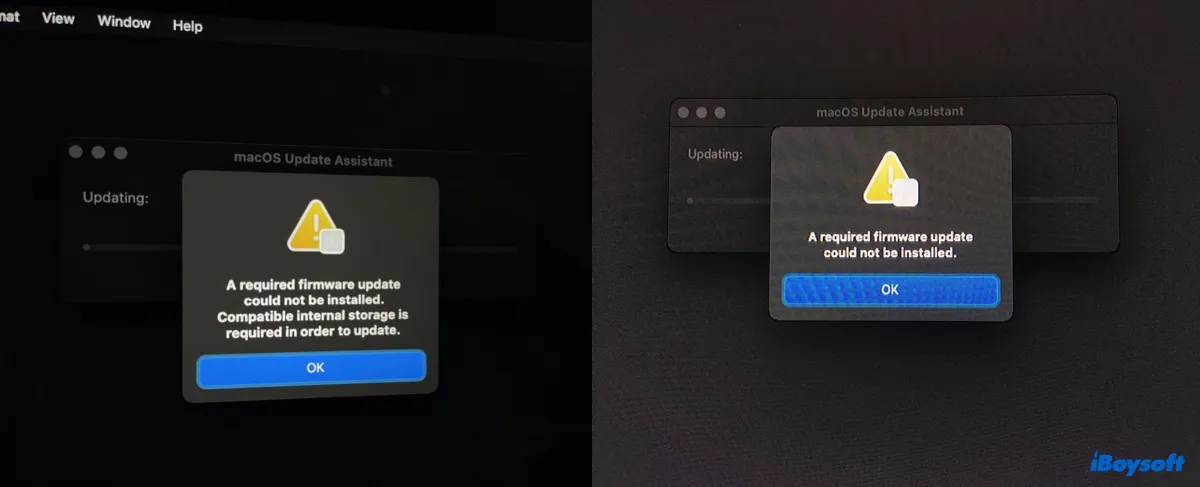 Sửa lỗi “Required Firmware Update Could Not Be Installed” trên macOS Monterey 