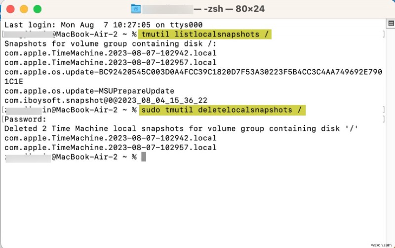 Cách giải quyết lỗi tạo ảnh chụp cục bộ Time Machine trên macOS 