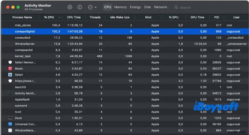 Khắc phục sự cố CPU cao của Corespotlightd trên macOS Sequoia:Các giải pháp đã được chứng minh 