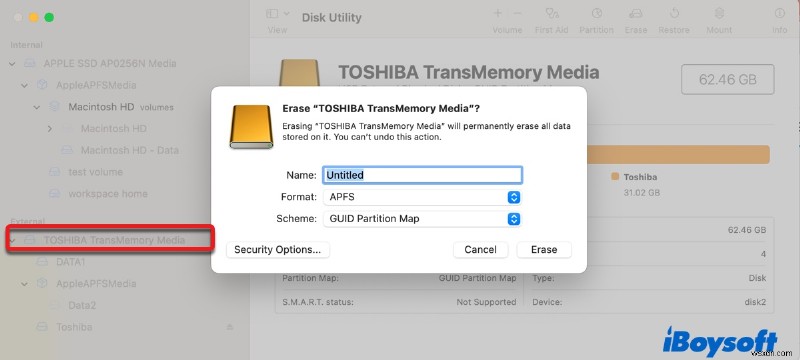 Cách giải quyết lỗi  Đã tìm thấy sự cố với bản đồ phân vùng  trong Disk Utility 