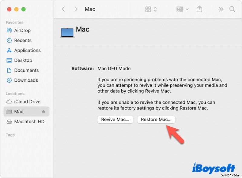 Giải quyết lỗi macOS Phục hồi thay đổi cài đặt hệ thống, không tìm thấy quản trị viên