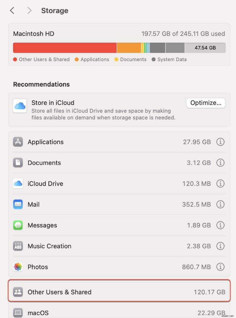 Hiểu và quản lý bộ nhớ  Người dùng khác &được chia sẻ  trên macOS 