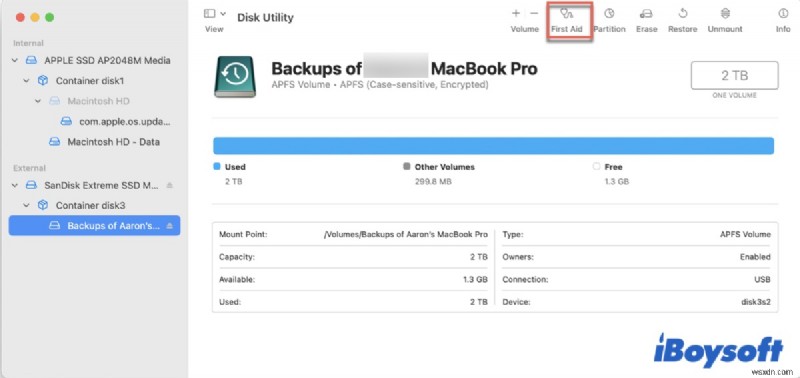 Cách giải quyết lỗi Không thể kết nối với đĩa sao lưu máy thời gian hiện tại trên macOS
