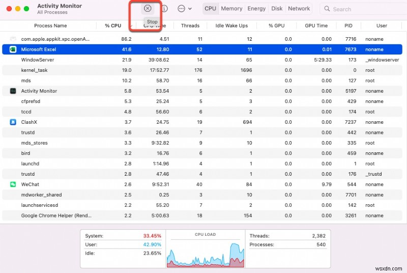 Excel bị treo trên macOS? Bản sửa lỗi đã được chứng minh cho Sequoia, Sonoma, Ventura, Monterey và hơn thế nữa 