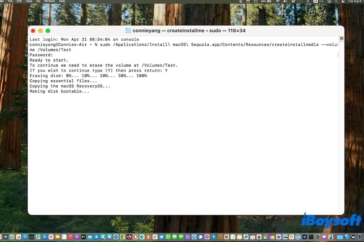 Giải quyết lỗi  Bless of the Installer Disk Failed  trong Terminal &OpenCore 