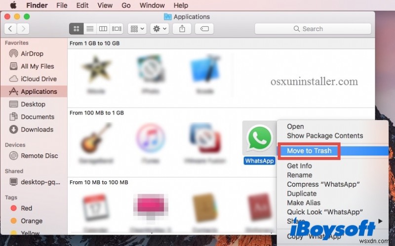 Hướng dẫn từng bước để gỡ cài đặt WhatsApp trên macOS (Xóa hoàn toàn) 
