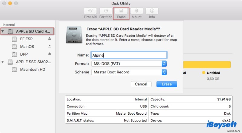 Tạo thẻ SD có khả năng khởi động trên macOS – Hướng dẫn từng bước cho Mac &Windows 