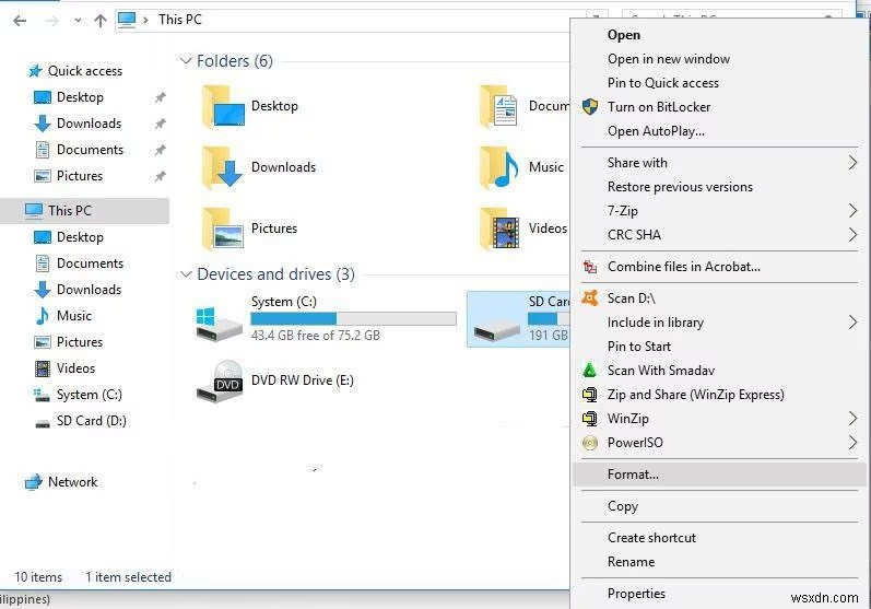 Xóa thẻ SD trên Windows:Xóa hoặc định dạng dễ dàng 
