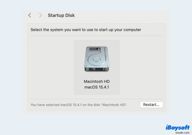 Khắc phục sự cố lỗi cài đặt cập nhật macOS trên ổ SSD ngoài 