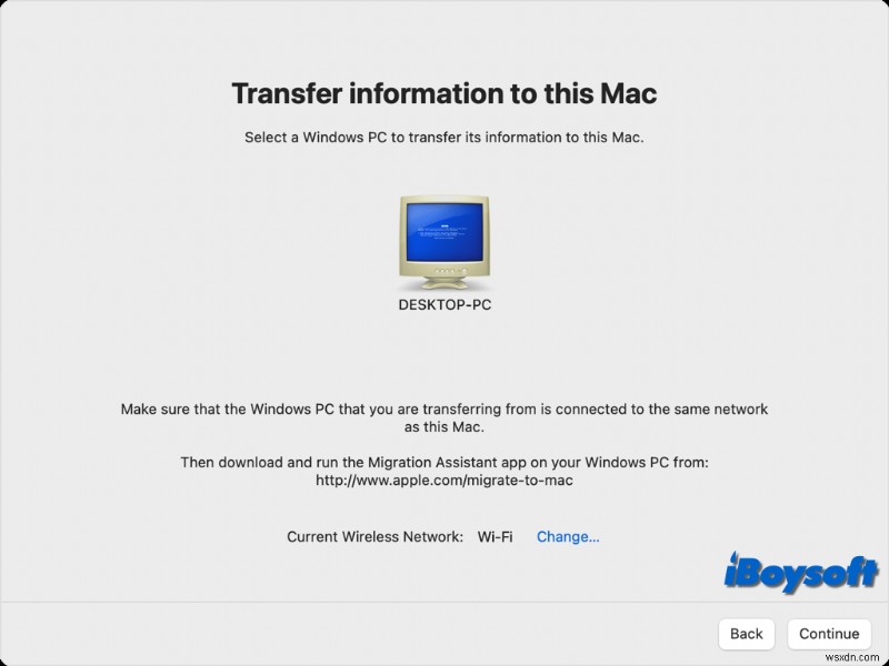 Truyền tệp liền mạch từ PC‑to‑Mac:Có hoặc không có Trợ lý di chuyển 