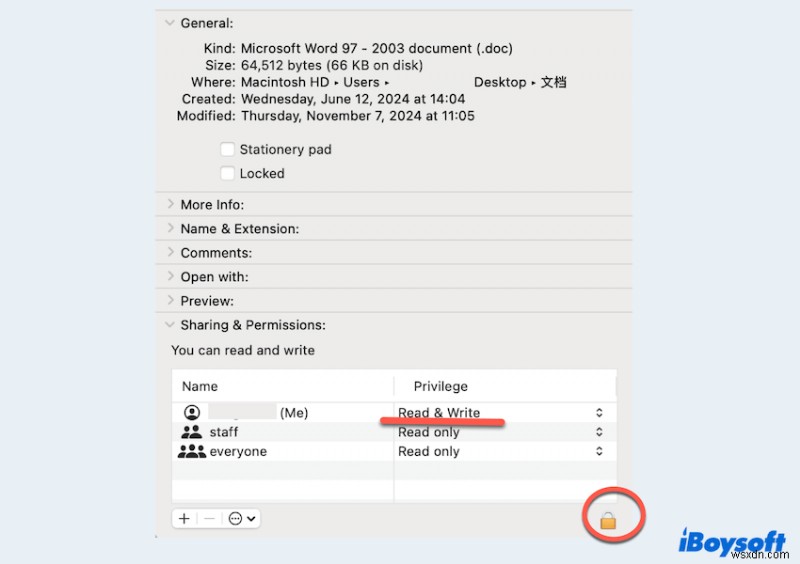 Giải quyết lời nhắc Cấp quyền truy cập tệp trong Microsoft Word dành cho Mac
