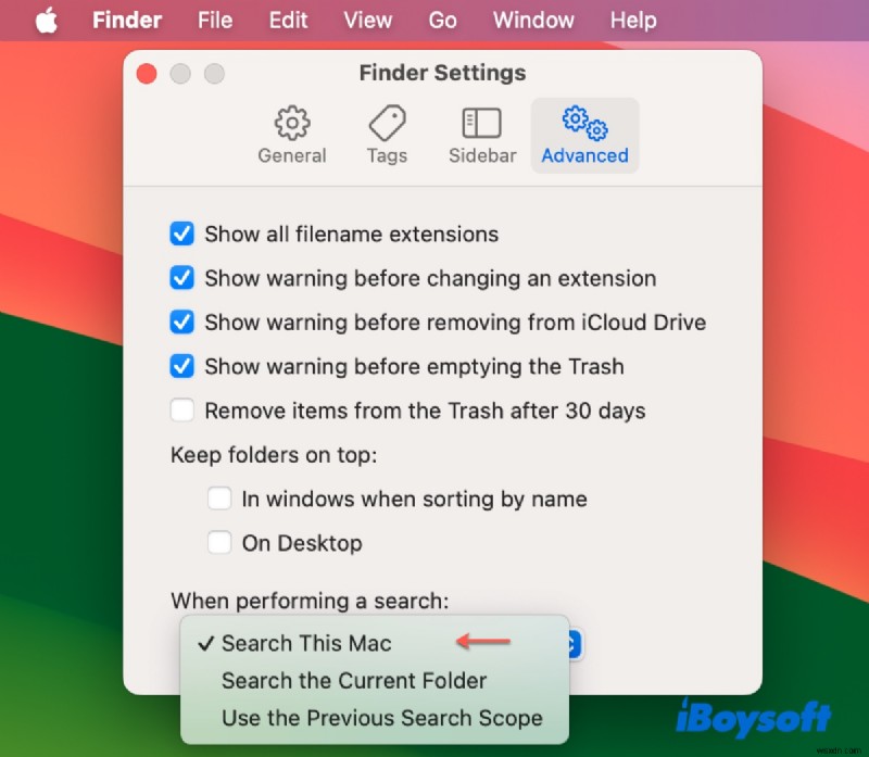 Khắc phục sự cố tìm kiếm trên Mac Finder trên Sequoia, Sonoma và Ventura 