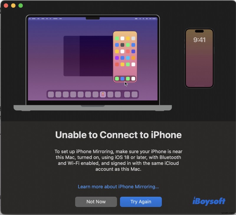 Giải quyết iPhone Mirroring trên macOS Sequoia – Hướng dẫn khắc phục nhanh 