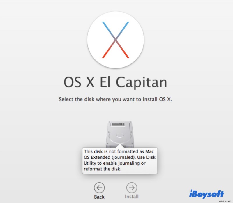 Giải quyết lỗi  Đĩa không được định dạng là Mac OS Extended (Nhật ký)  khi cài đặt lại macOS 