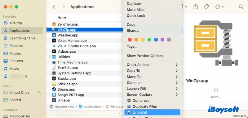 Cách gỡ cài đặt WinZip khỏi máy Mac của bạn—3 phương pháp đã được chứng minh 
