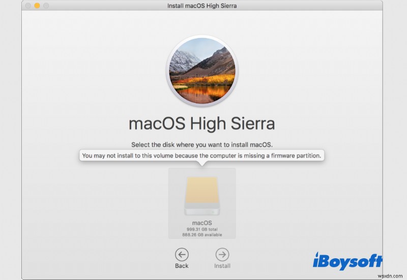 Cách khắc phục lỗi “Máy tính thiếu phân vùng chương trình cơ sở” trong quá trình cài đặt macOS 