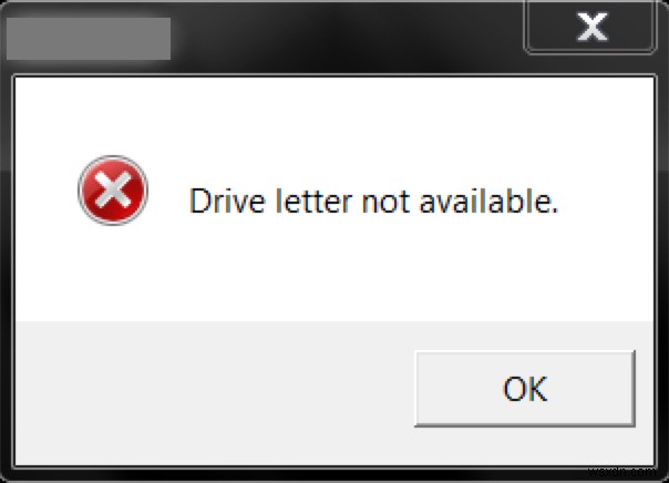 Giải quyết lỗi “Drive Letter Not Available” trên Windows 11, 10, 8, 7 