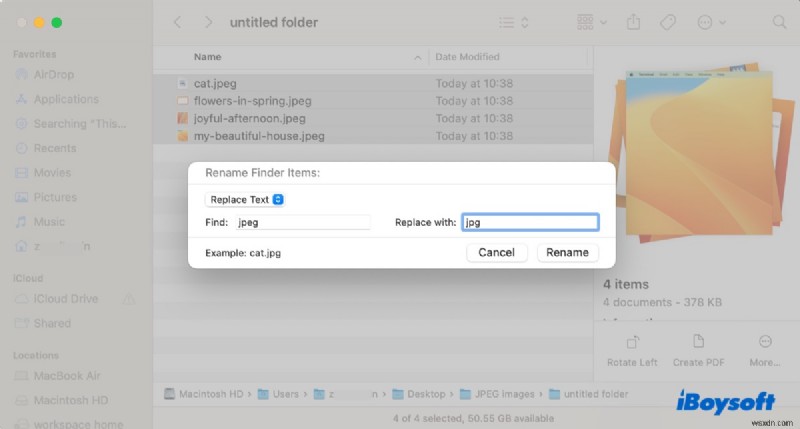 Hướng dẫn nhanh chóng và dễ dàng:Chuyển đổi JPEG sang JPG trên máy Mac của bạn