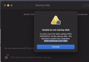Khắc phục lỗi  Unable to Set Startup Disk  trong quá trình cài đặt macOS 