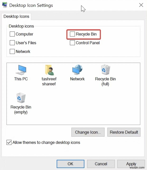 Hướng dẫn nhanh:Ẩn biểu tượng thùng rác trên màn hình nền Windows của bạn