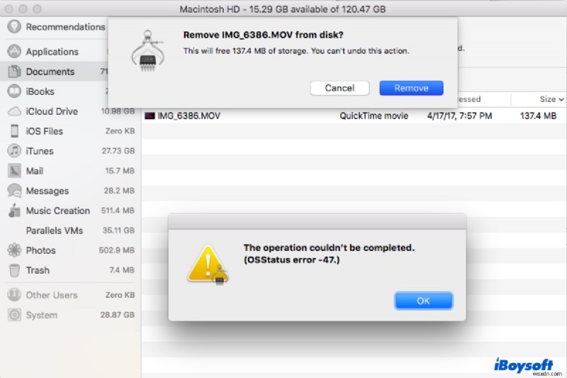 Cách giải quyết lỗi OSStatus 34, 47 và 22 trên macOS:Giải thích cách khắc phục nhanh 