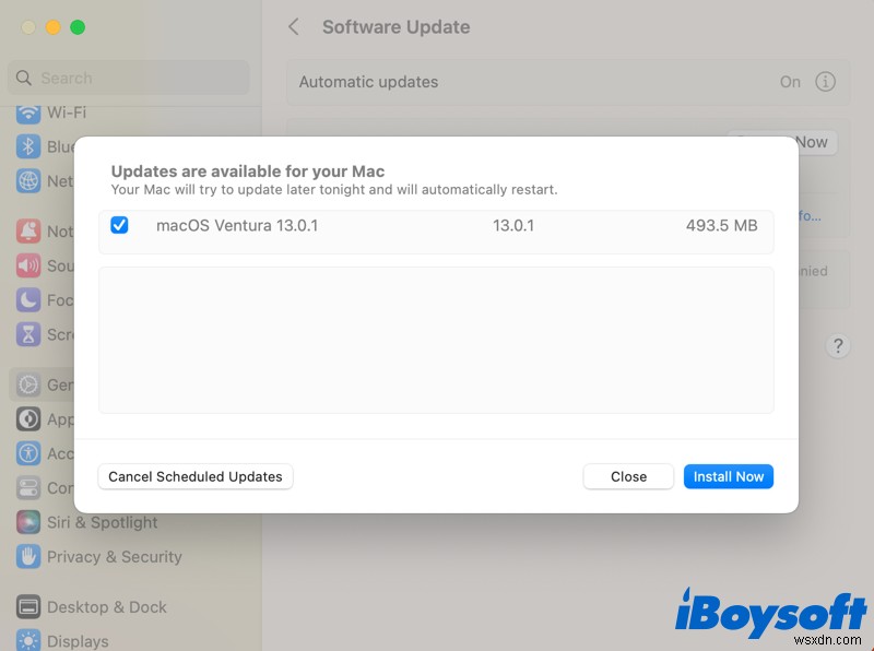Giải quyết lỗi  Bản cập nhật chưa được cài đặt  trên macOS:Hướng dẫn từng bước 