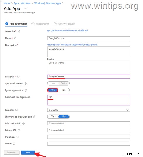 Triển khai Chrome hoặc bất kỳ ứng dụng LoB nào trên các thiết bị Windows đã đăng ký Intune – Hướng dẫn từng bước toàn diện