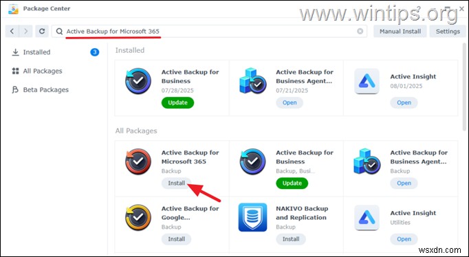 Hướng dẫn miễn phí:Sao lưu an toàn dữ liệu Microsoft 365 vào NAS Synology bằng cách sử dụng Active Backup