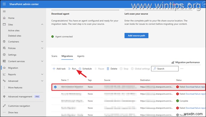 Khắc phục:Giải quyết lỗi  Bộ nhớ tạm thời sắp hết  trong Công cụ di chuyển SharePoint 