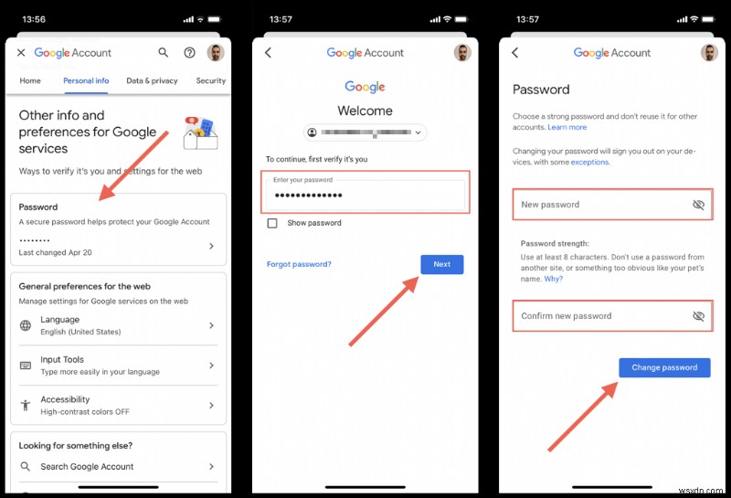 Bảo mật tài khoản Google của bạn:Cách thay đổi hoặc đặt lại mật khẩu của bạn một cách an toàn 
