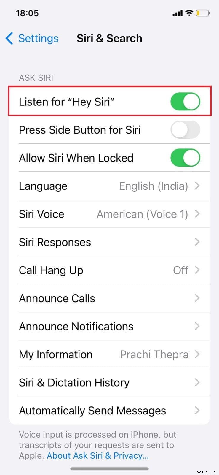 Bảo mật Siri:Kích hoạt nhận dạng giọng nói để chỉ phản hồi với giọng nói của bạn 