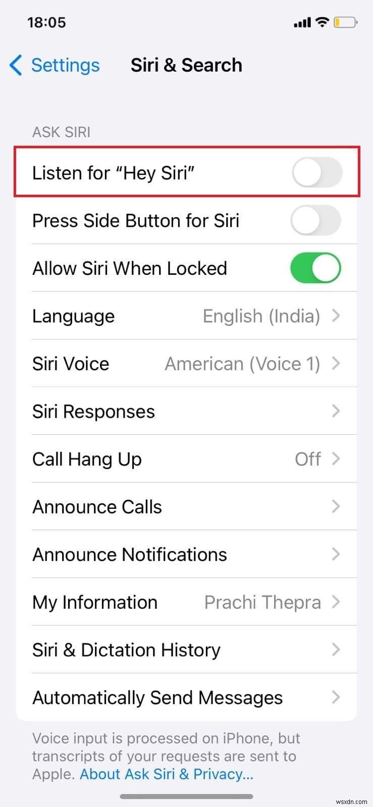 Bảo mật Siri:Kích hoạt nhận dạng giọng nói để chỉ phản hồi với giọng nói của bạn 