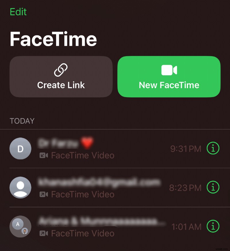 Theo dõi lịch sử cuộc gọi FaceTime của bạn với một liên hệ cụ thể 