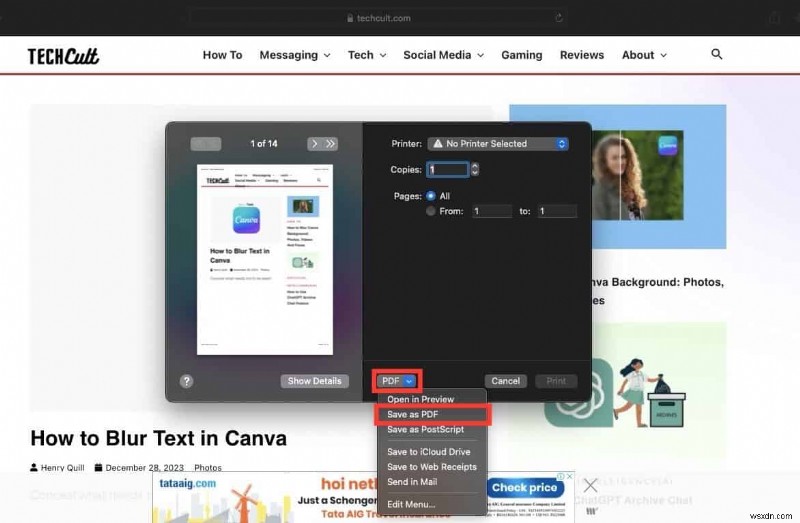 Chụp toàn bộ ảnh chụp màn hình trang web trên máy Mac – Hai phương pháp dễ dàng